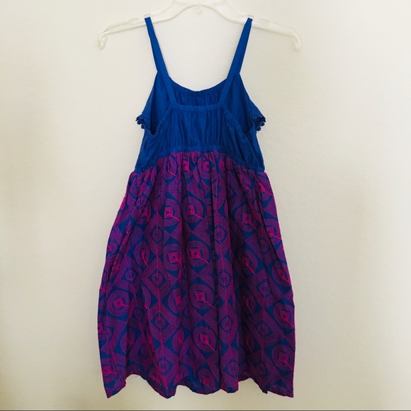 Boho blue and pink dress - Picture 2 of 5